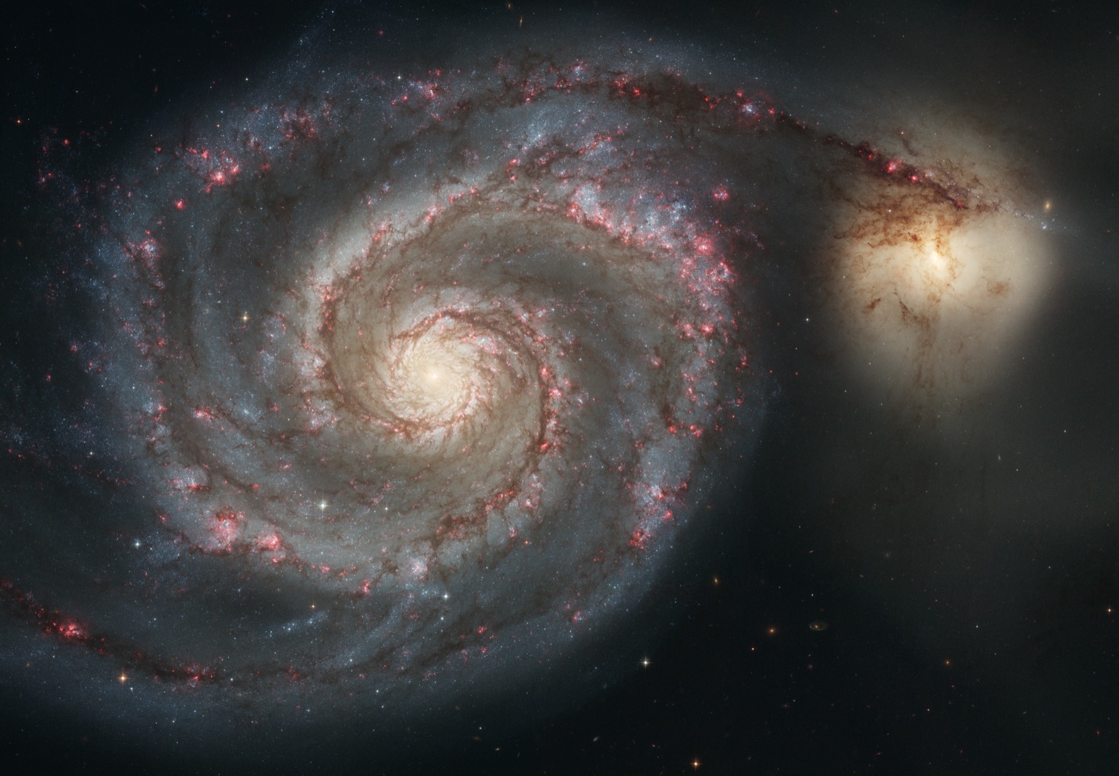 Whirlpool Galaxy, a spiral galaxy